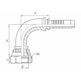 Hydraulická koncovka 16, G3/4" DKRF-BSP s RČ 90°